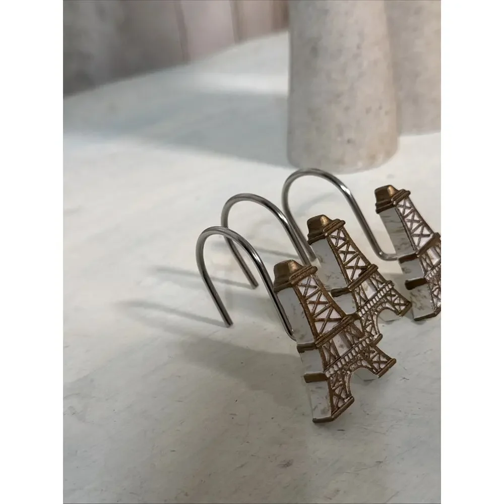 Set Of 12 Avanti Paris Sculpted Shower Hooks